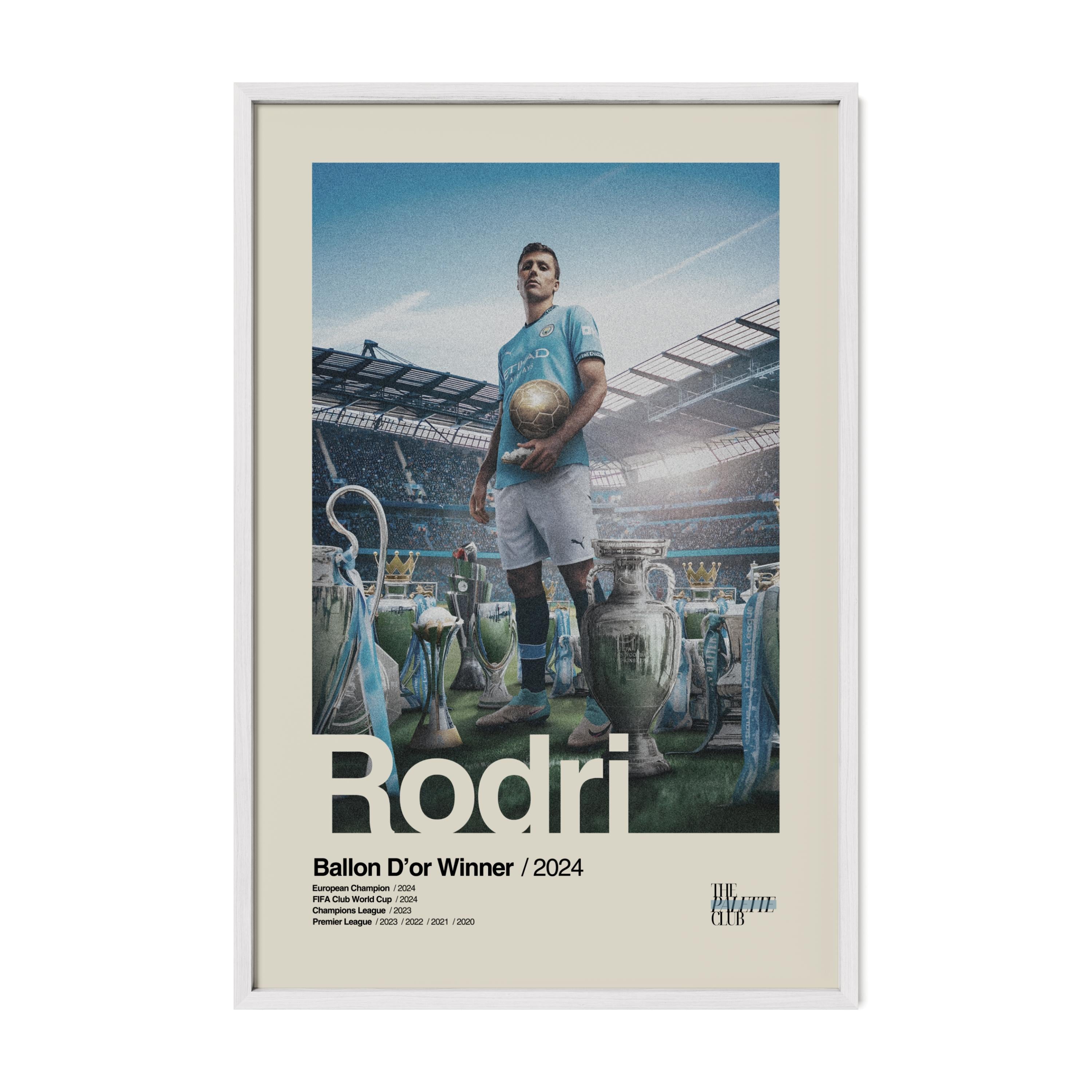 Rodri Manchester City Treble Print v1
