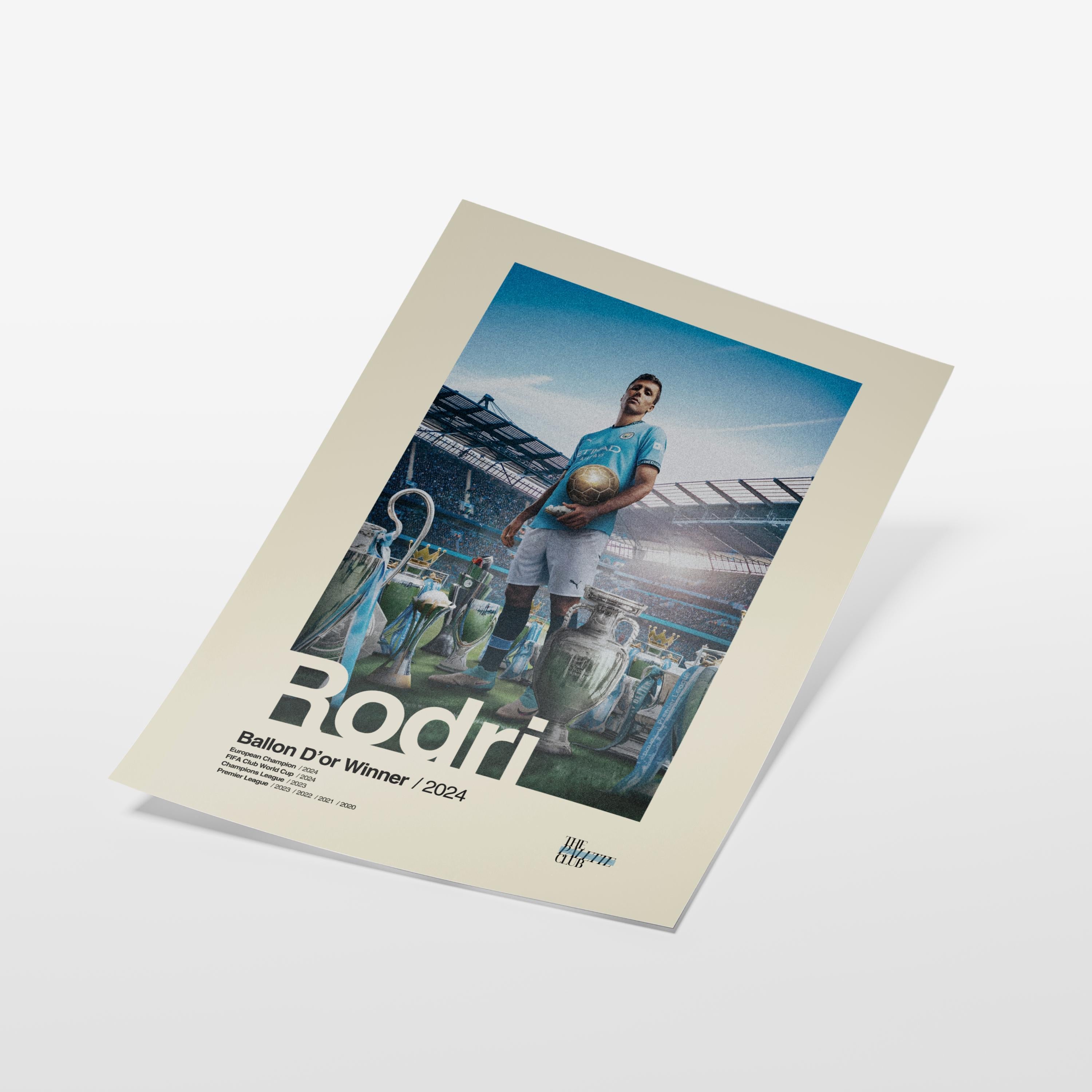Rodri Manchester City Treble Print v1
