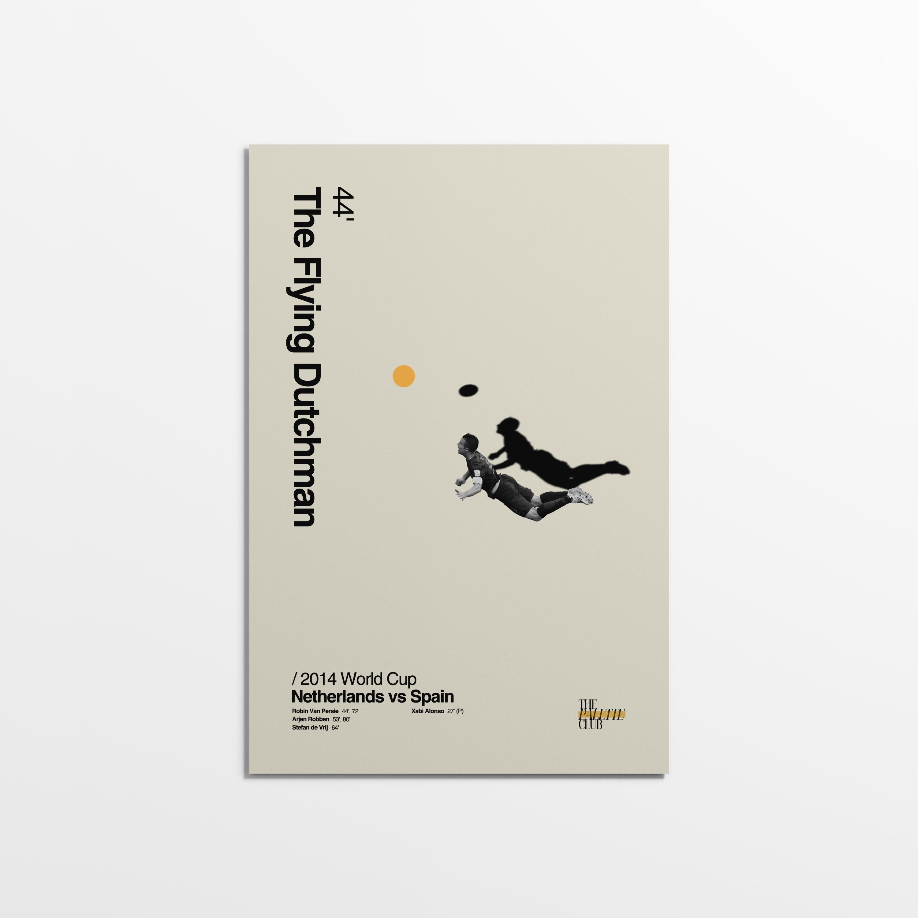 Van Persie "The Flying Dutchman" Netherlands 2014 World Cup Print