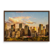 Calgary Summer Skyline - Oil Painting Print