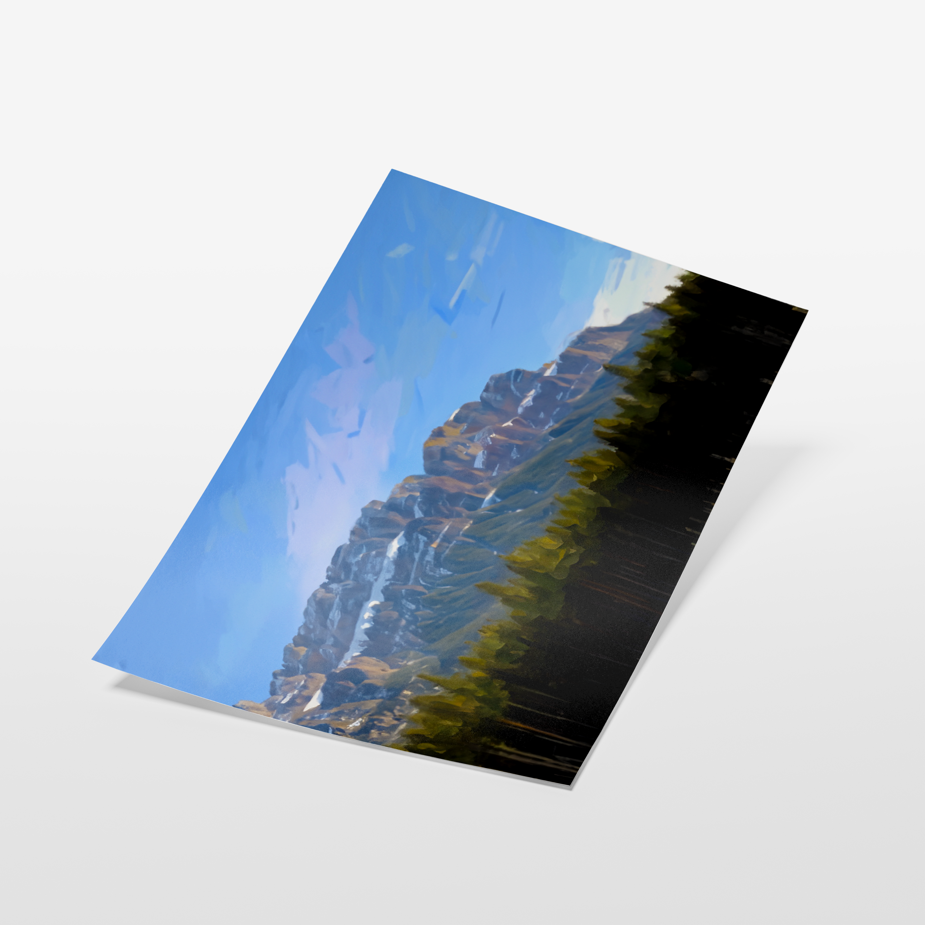 Banff Castle Mountain - Oil Painting Print