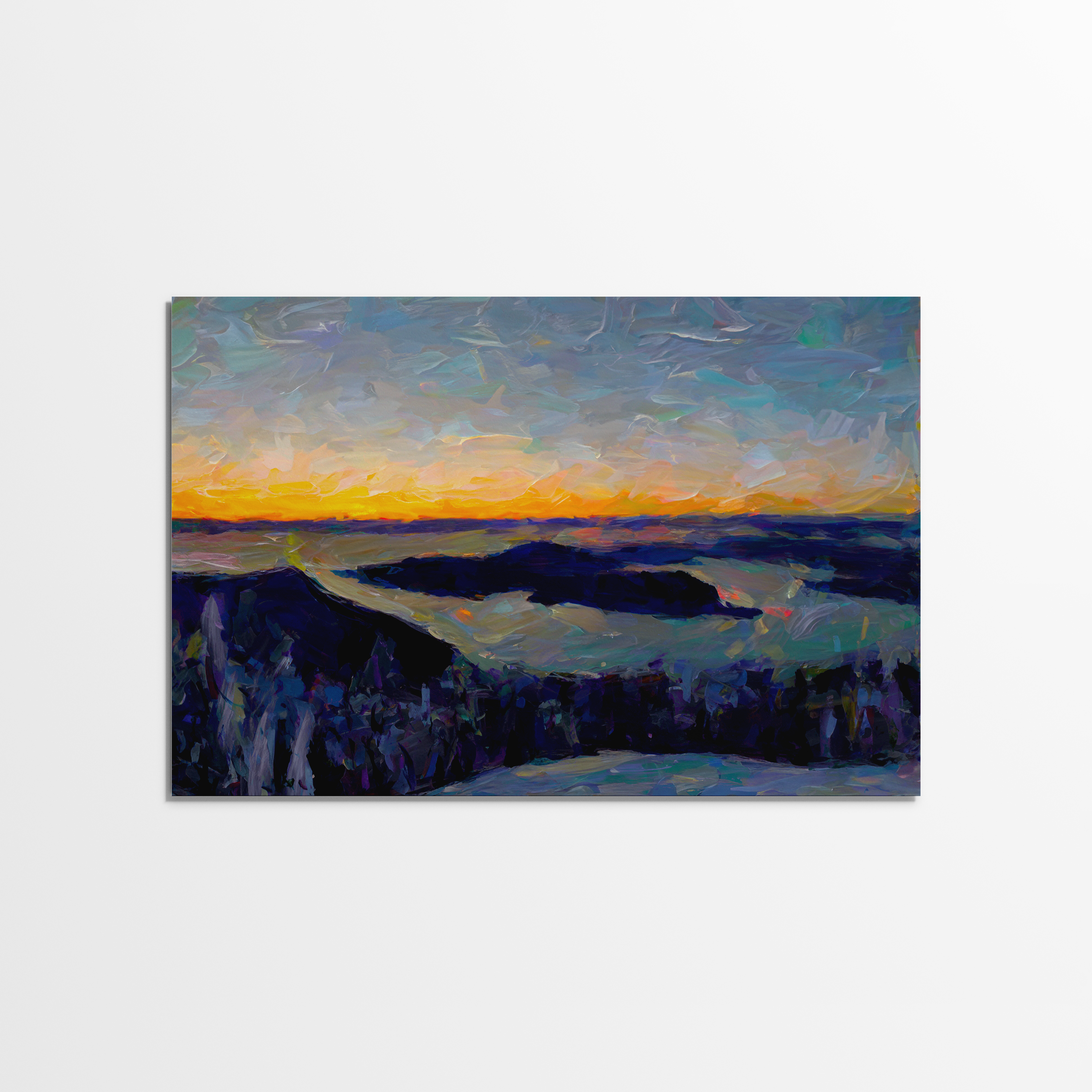 Cypress Mountain Sunset - Oil Painting Print