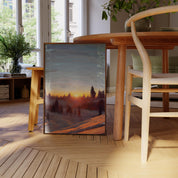 Cypress Mountain Sunset - Oil Painting Print