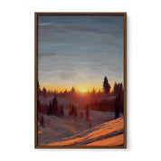 Cypress Mountain Sunset - Oil Painting Print