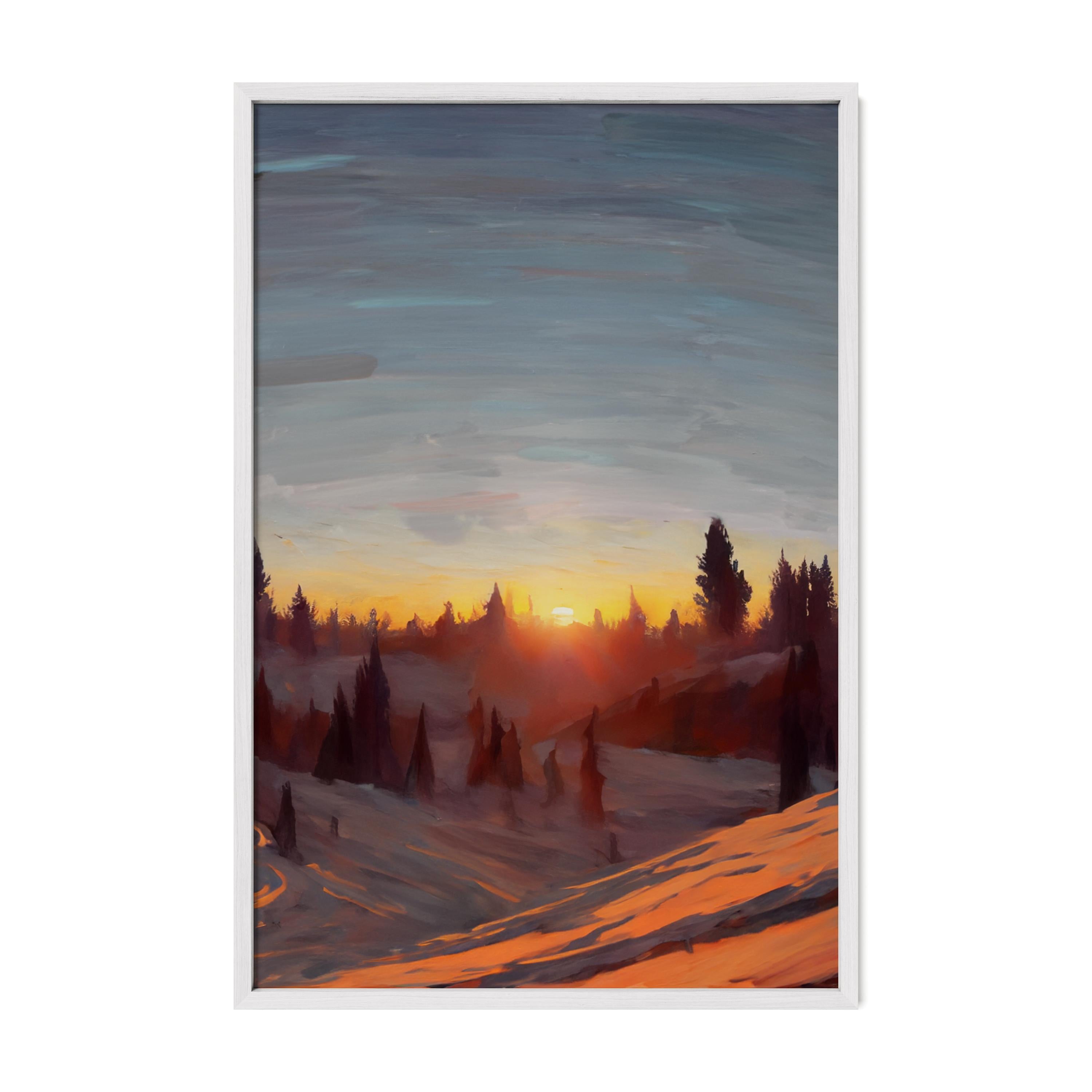 Cypress Mountain Sunset - Oil Painting Print