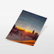 Cypress Mountain Sunset - Oil Painting Print
