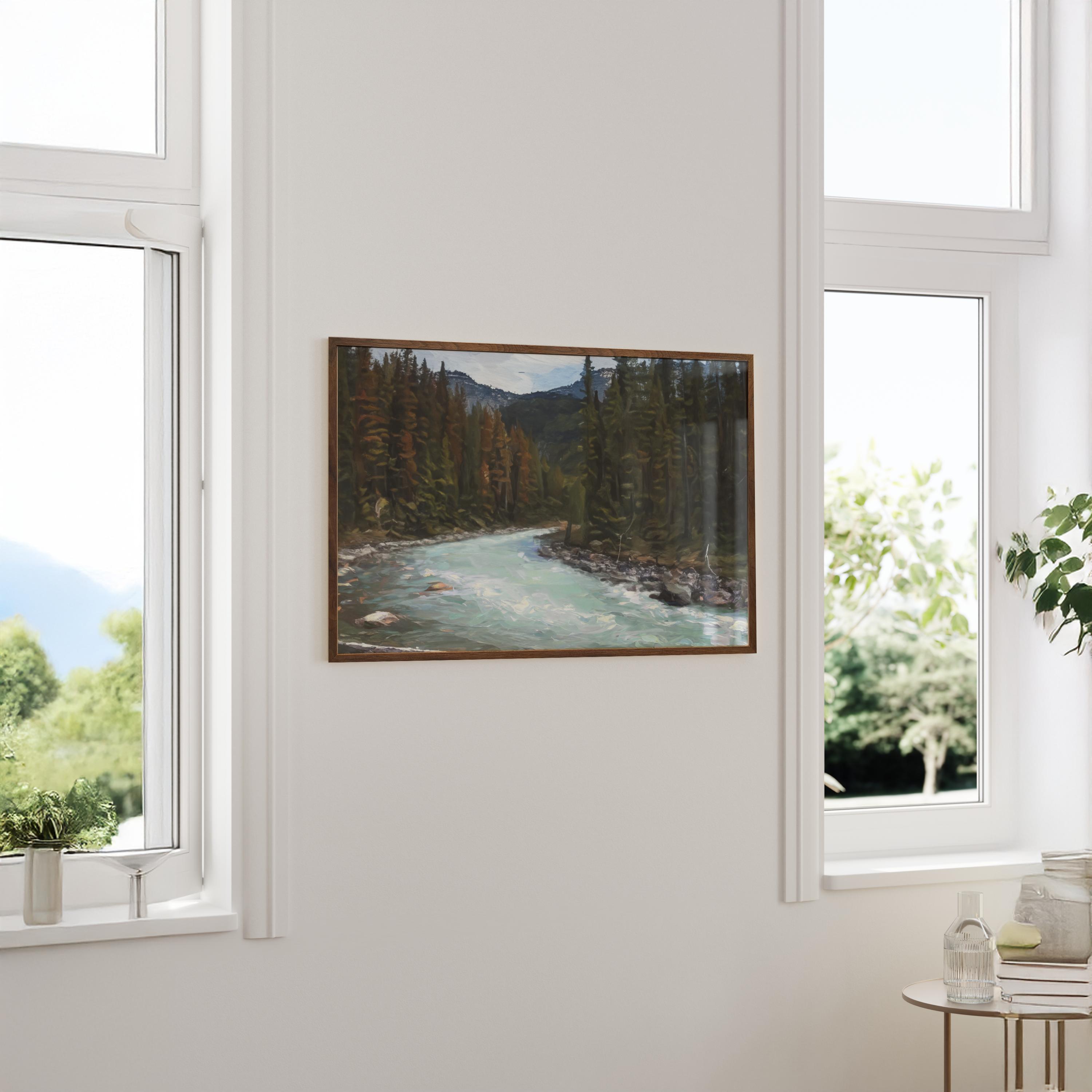 Jasper Roaring River - Oil Painting Print