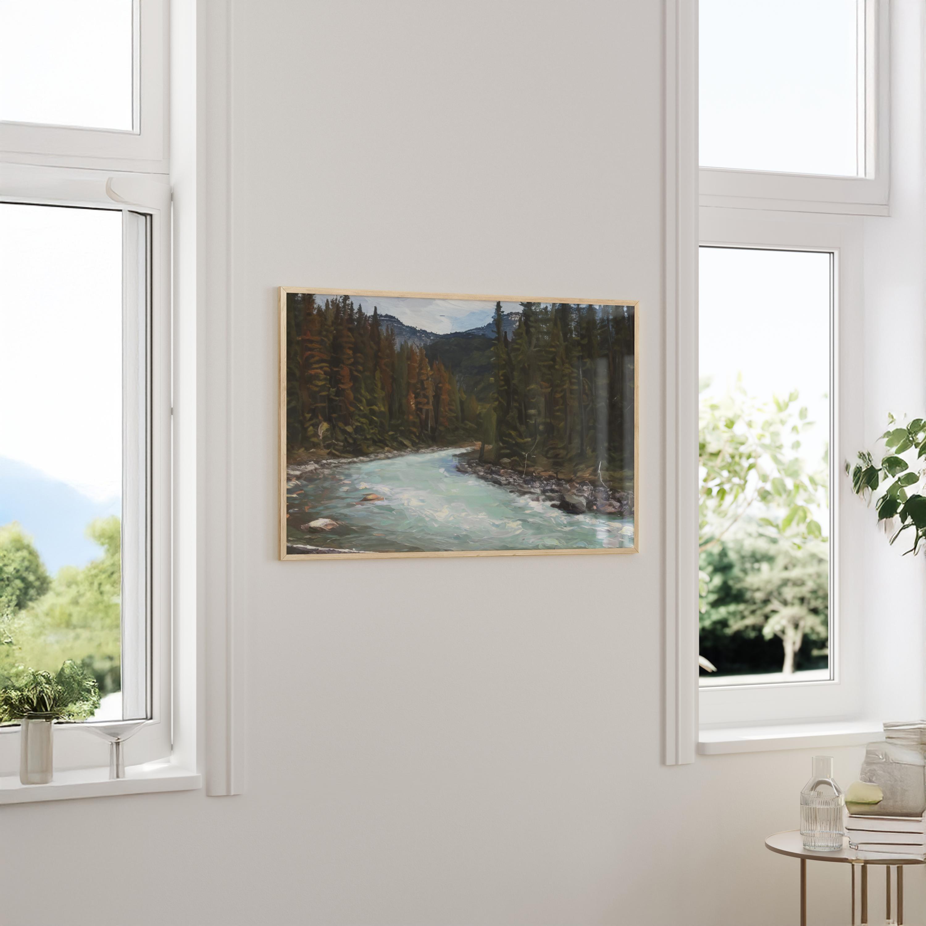 Jasper Roaring River - Oil Painting Print