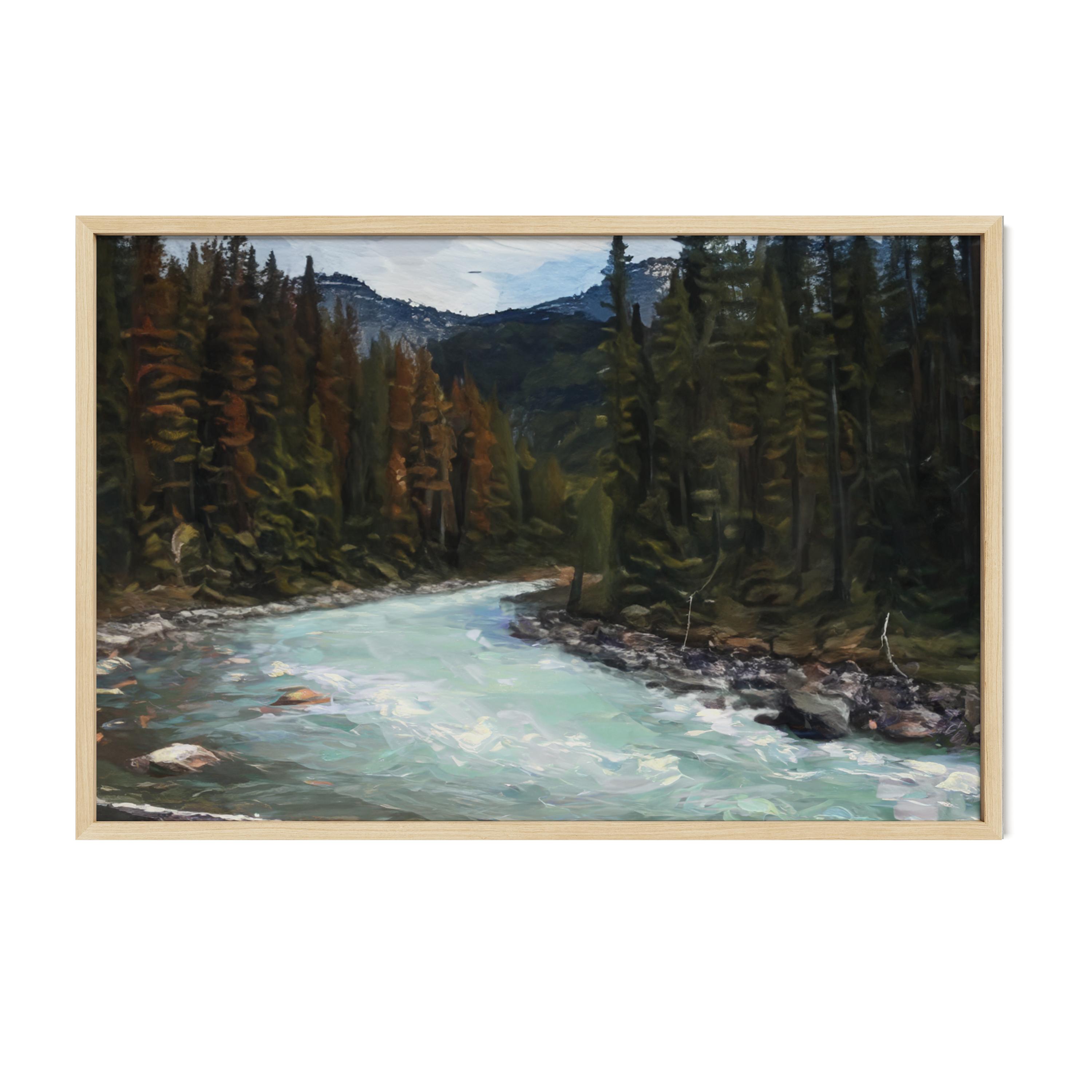 Jasper Roaring River - Oil Painting Print