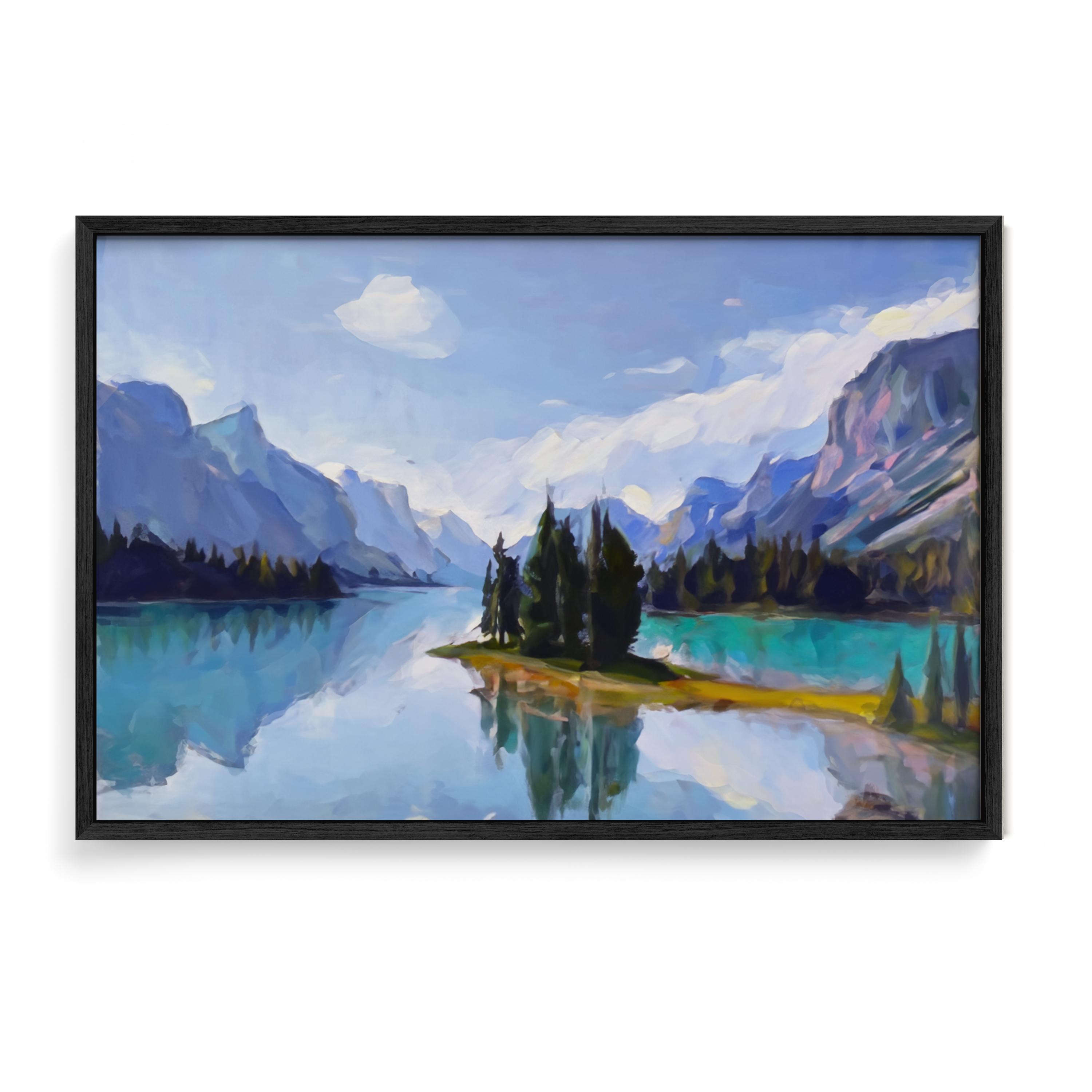 Banff Maligne Lake - Oil Painting Print