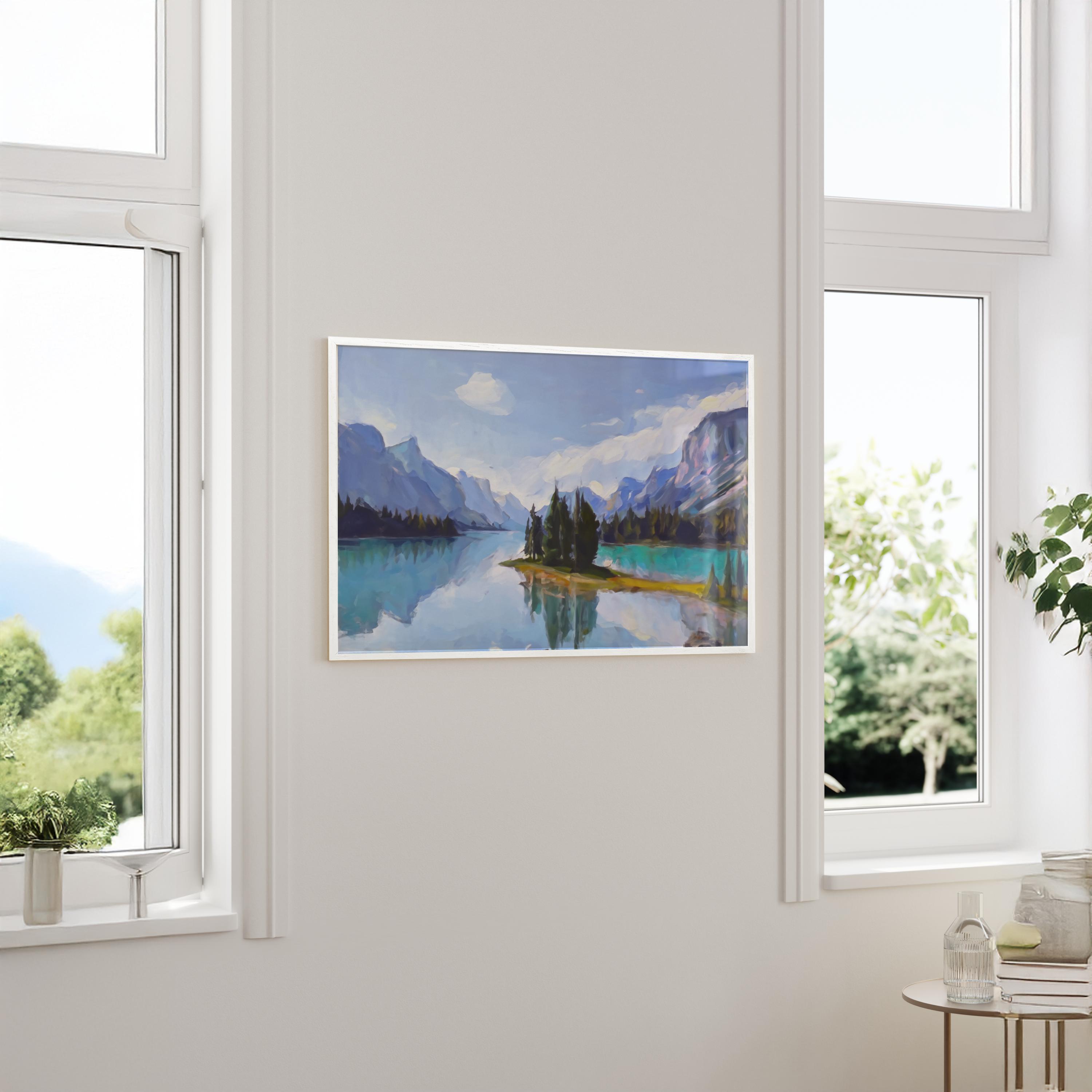 Banff Maligne Lake - Oil Painting Print