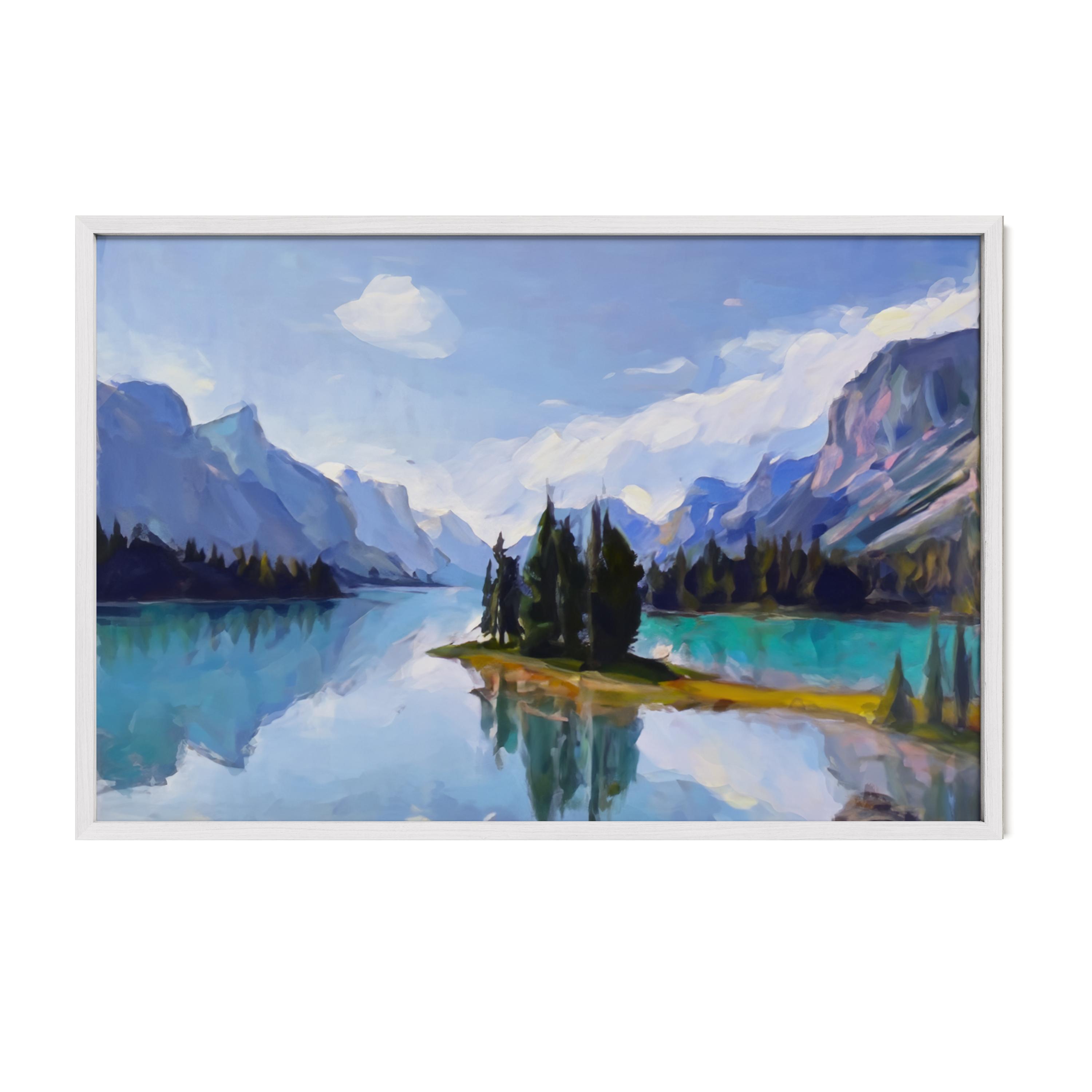 Banff Maligne Lake - Oil Painting Print