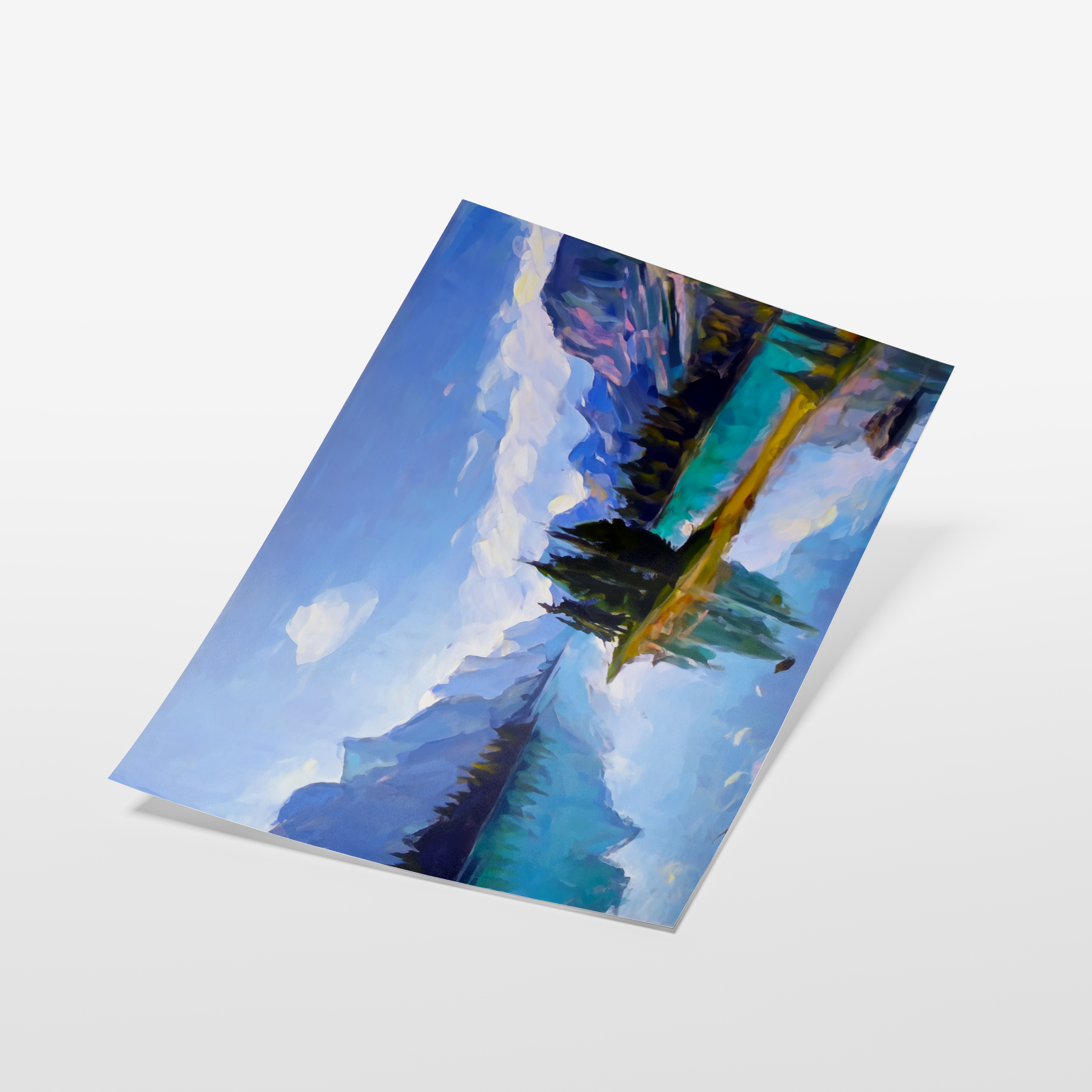 Banff Maligne Lake - Oil Painting Print