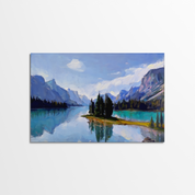 Banff Maligne Lake - Oil Painting Print