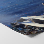 Nanaimo Wading Couple - Oil Painting Print
