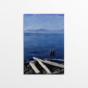 Nanaimo Wading Couple - Oil Painting Print