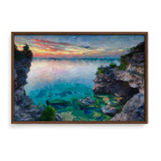 Tobermory Grotto Sunset - Oil Painting Print