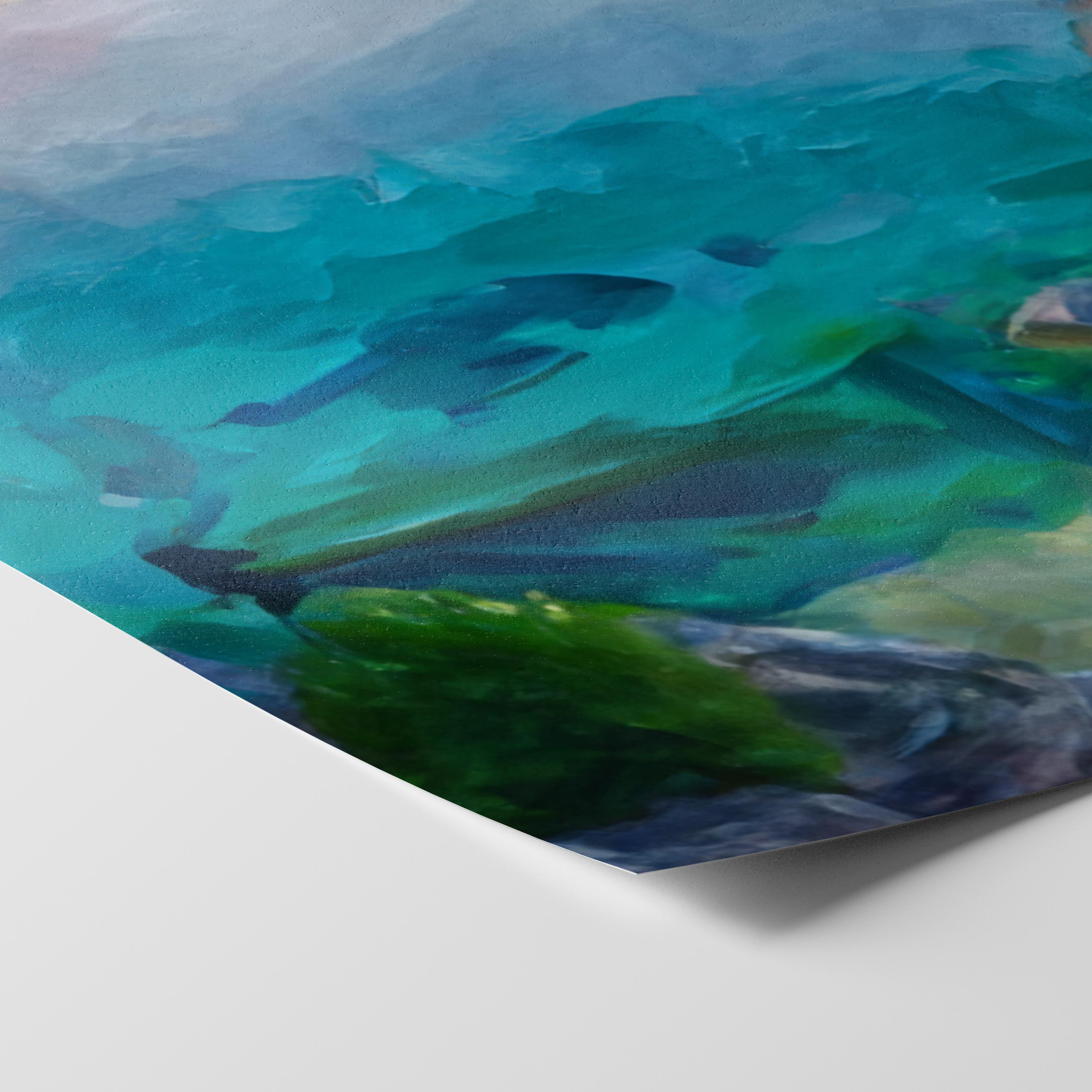Tobermory Grotto Sunset - Oil Painting Print