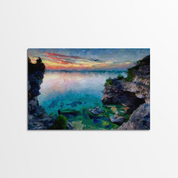 Tobermory Grotto Sunset - Oil Painting Print