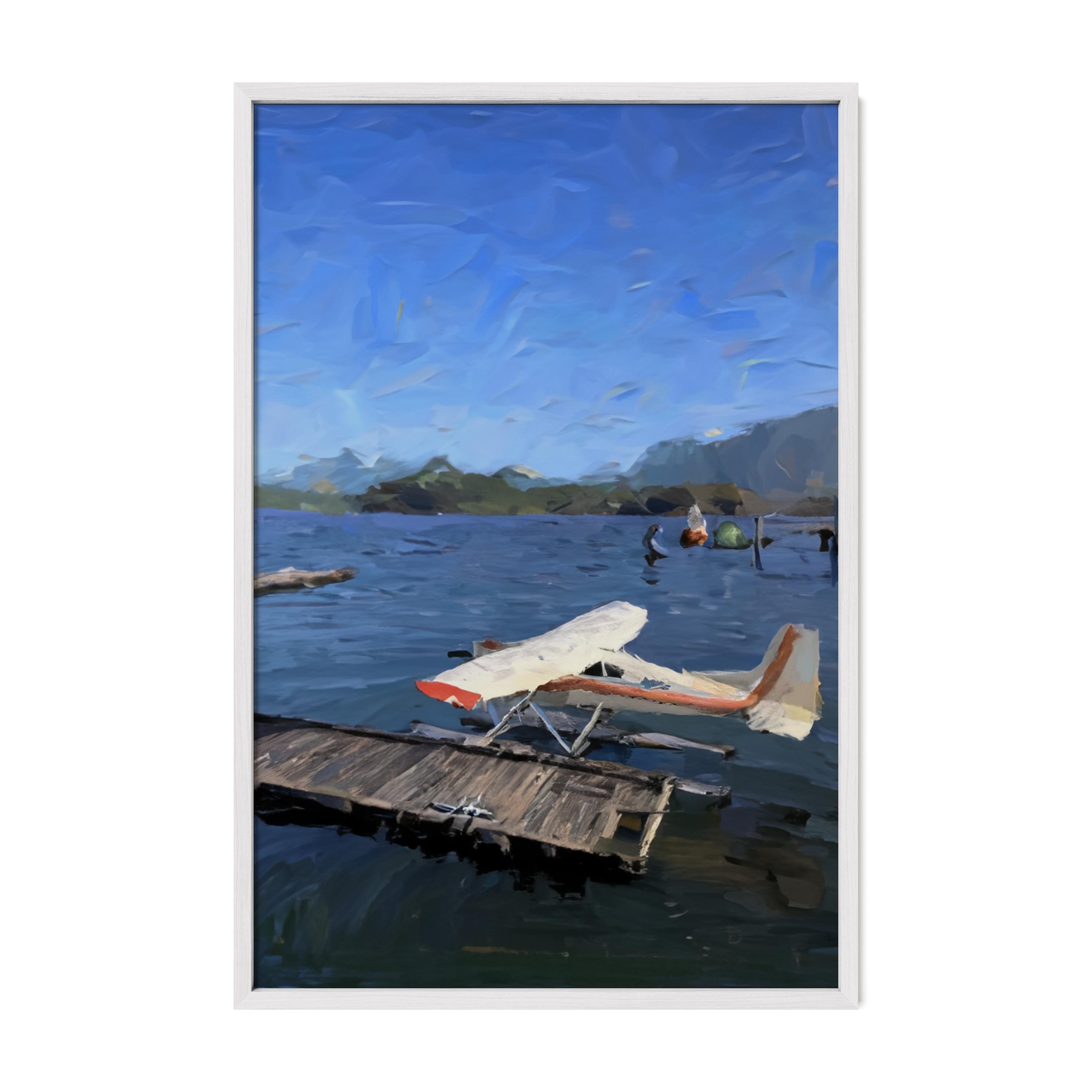 Tofino Waterfront Plane - Oil Painting Print