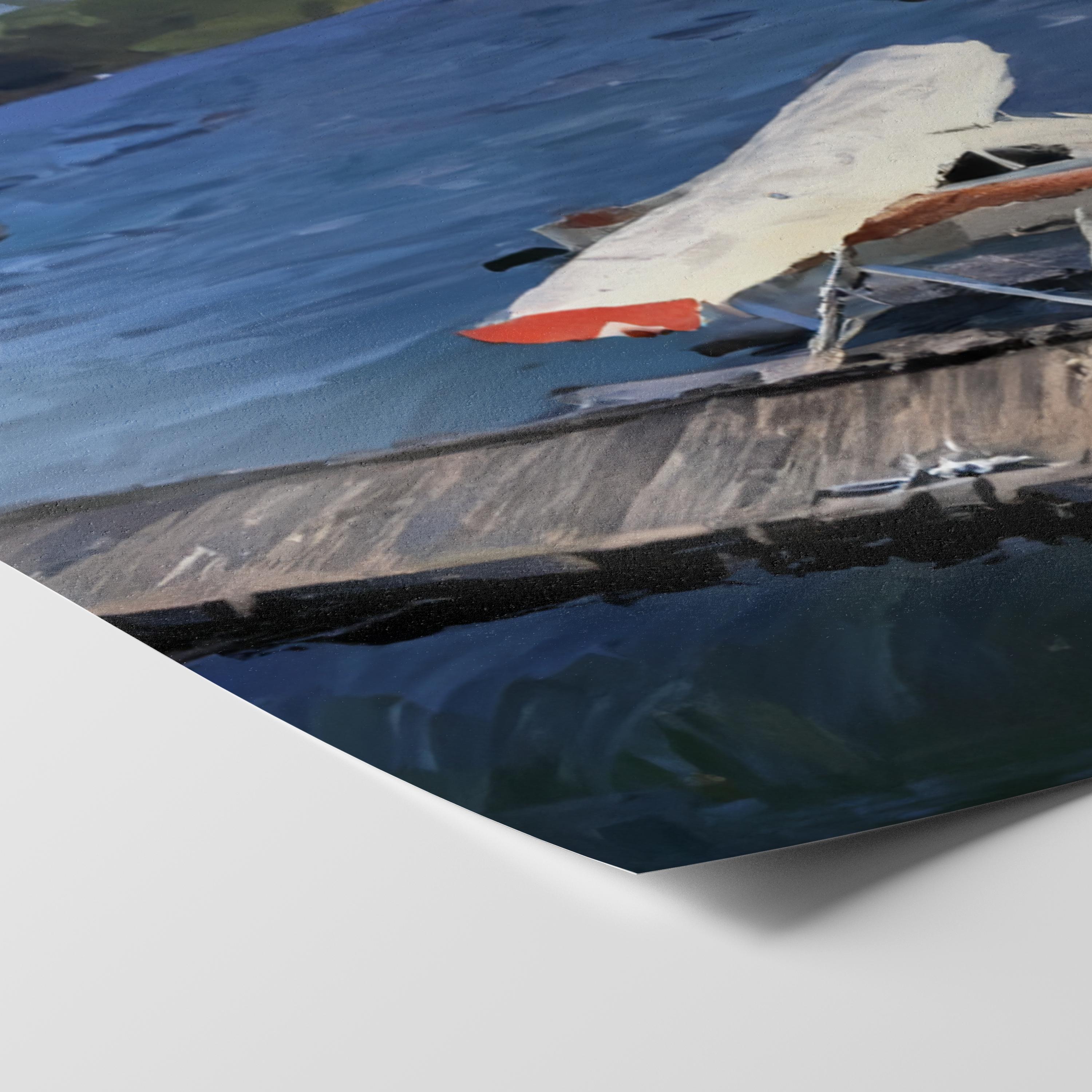 Tofino Waterfront Plane - Oil Painting Print