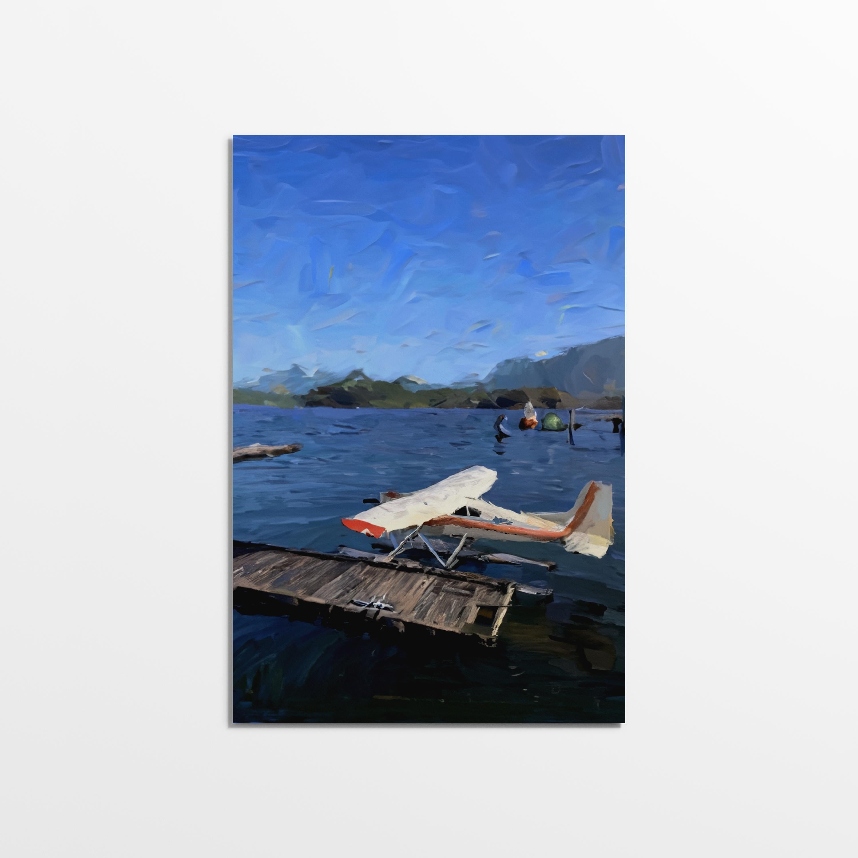 Tofino Waterfront Plane - Oil Painting Print